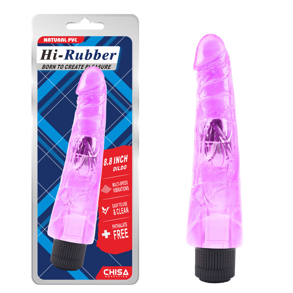 8,8 Zoll Vibrierender Dildo-Lila