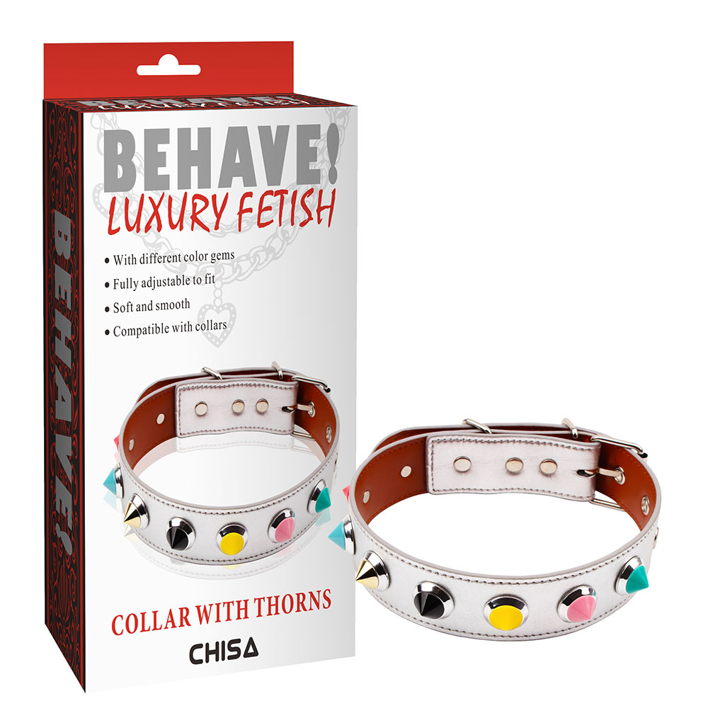 Halsband mit Dornen Silber