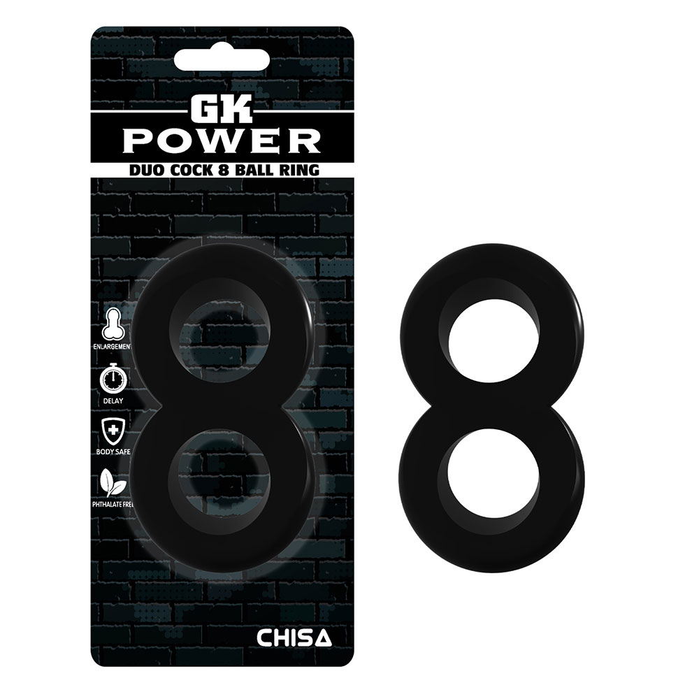 Duo Cock 8 Ball Ring-Schwarz